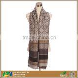 Vintage 100% Acrylic Viscose Ethnic Jacquard Printed Scarf