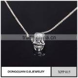Crystal Necklace Pendant, Fashion LOVE Shape Pendant Jewelry With Imitation White Gold Plated thumbnail-5