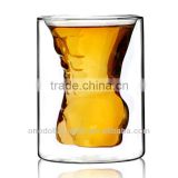 Naked Man Double Layer Glass Cup