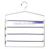 The HEAD4 Tier Non-slip Pant Hanger With Blue/white Rubber Paint Printed , Made in China thumbnail-1