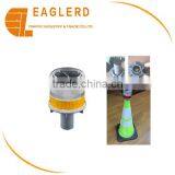 Solar Led Flashing Traffic Cone Light With Aluminum Handle