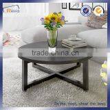ROUND ELEGANT WHITE NEW DESIGN FIBER MDF COFFEE TABLE UNIQUE TEA TABLE thumbnail-4