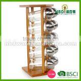 Spice Jar Set With Bamboo Rack Wholesale thumbnail-2