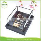 Tiny Square Round Ring Bearer Accessory Container With Carved Wood Tray , Beach Wedding Card Holder , Wholesale Bulk Box thumbnail-2