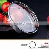 popular square tempered glass lid for non-stick Pizza pan