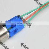 28mm Push Button Switch With Connector , Switch Socket With Cable thumbnail-2