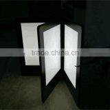 4 Views Led Light Cover Leatherette Menu Covers Restaurant Used