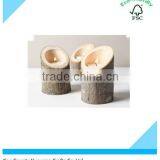 Tree Branch Candle Holders Set of 3 Short Angled- Rustic Wood Candle Holders, Tree Wooden Candle Holder Wooden Candle Lantern thumbnail-1