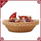 Eco-friendly Round Shape Plastic Rattan Kitchen Fruit Storage Baskets thumbnail-2