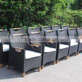 Деревянная и плетеная из винтовника мебель. Стол для обеда на 12 мест thumbnail-4