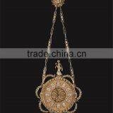 Antique Flower Shape Bronze Wall Clock, Classic Wall Decorative Hanging Clock, Bronze Mounted Art thumbnail-1