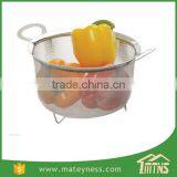 3 Quart Stainless Steel Wide Rim Wire Mesh Basket thumbnail-1
