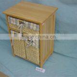 Wooden Storage Cabinet With Rattan/Wicker Drawer thumbnail-3