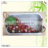 Antique String Clasp Black Gray Color Wooden Tray thumbnail-1