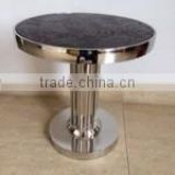 High quality black tempered glass corner table B031--2