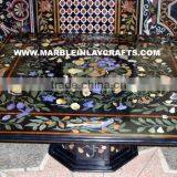 Black Marble Inlay Dining Table Tops thumbnail-1