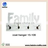 Home Wooden Wall Shelf With 4 Hooks thumbnail-1