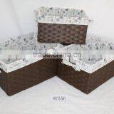 Brown Paper String Hand-made Storage Baskets (HX13-541) thumbnail-1