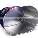 Boat Shape Metal Ice Bucket With Handle/oval Shaped Ice Bucket/CMYK Ice Bucket thumbnail-2