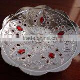 Silver Plastic Charger Plate Decorative Gilded Fruit Tray thumbnail-6