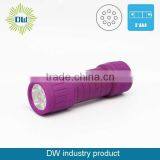 9LED plastic led round flashlight