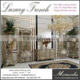 CT31A Neoclassical Rococo Elegant 24k Gold Paiting Dining Room Set Luxury Antique Villa Wood Carved Table Chairs Home Furniture thumbnail-6