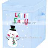 NON-WOVEN FOLDING KIDS SNOWMAN STORAGE W/LID thumbnail-1