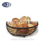 Gourmet Basics Antique Black Metal Rope Oval Bread Basket Rising Bread Basket thumbnail-1