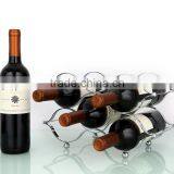 Chrome Metal Wine Rack thumbnail-1