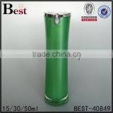 Unique Design Empty Acrylic Cream Lotion Bottle Green 15ml 30ml 50ml Double Wall Plastic Lotion Bottle Packaging thumbnail-1
