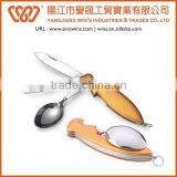 A21-S005-2S Stainless Steel Foldable Travel Cutlery Set With Plastic Handle Chips thumbnail-6