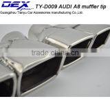Factory Price Car Part 304 Stainless Steel A-udi a8 Muffler Exhaust Tip thumbnail-2