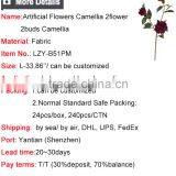 Hot Sale Dongguan Artificial Flowers Real Touch Camellia Fake Silk Flowers For Wedding Decoration thumbnail-6