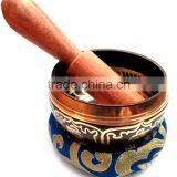 High Quality Colored Buddha Eye Meditation Healing Tibetan Singing Bowl thumbnail-3