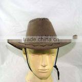 Brown Wool Felt Cowboy Hat, Wide Brim Sun Hat Top Quality thumbnail-1