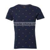 OEM Screen Printed Navy Blue T-shirts for Man thumbnail-3