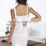 White Lace Dress Fashion New Design Women Holiday Dress for Summer thumbnail-4