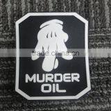 3D Embossed Rubber Patch Pvc Badge Silicone Rubber Badge With Hook and Loop Backing thumbnail-2