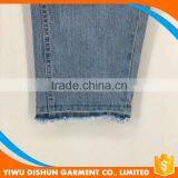 Women Good Quality Fashion Print Worn Brand Blue Jeans With Holes thumbnail-5
