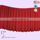 17' Red Wedding Table Skirting
