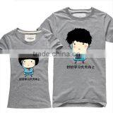 100% Cotton O-neck Couple T-shirt Custom Wholesale From China thumbnail-3