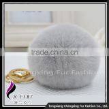 CX-R-09 Genuine Rex Rabbit Fur Promotion Keychain thumbnail-1