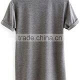 2017 OEM Service Factory Custom New Latest Baby Clothes Fashion Bulk Wholesale Grey Printed Boutique Cotton Baby t Shirts thumbnail-2