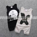 2017 Grey Black Baby Boys Night Wear Romper Newborn Baby Boy Clothes thumbnail-2