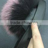 2017 Real Fox Fur Slippers Women Fashion Spring Summer Autumn Home Slides Indoor Outdoor Flat Flip Flops Fslipper-7 thumbnail-2