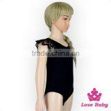 Solid White Color Baby Romper Infant Shoulder Lace Trim Sleeveless Romper Clothes Knit Cotton Baby Romper Pearl Top thumbnail-4