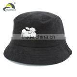 100 Cotton Cheap Black Men Wholesale Custom Embroidered Bucket Hats thumbnail-3
