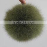 Myfur Top Quality Newest Color Khaki Green Fox Body Part Fur Pompoms thumbnail-3