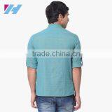 Men Fashion Long Sleeve Blue Striped Kurta thumbnail-3