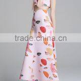 2015 New Fashion Sulty Lips Print Midi Long Women Skirt Wholesale thumbnail-4